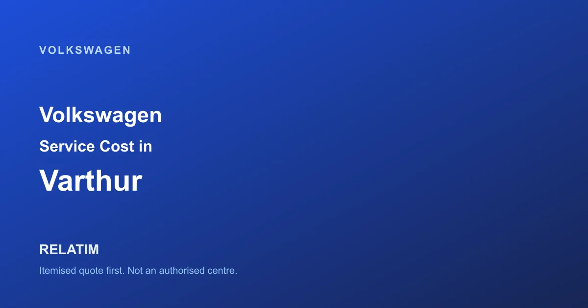 Volkswagen Service Cost in Varthur, Bangalore